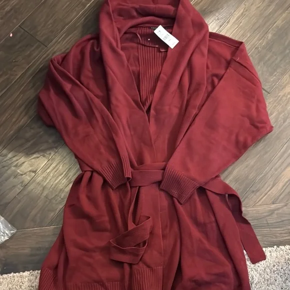 Lane Bryant Rich Red Knit Cardigan - Picture 2 of 4